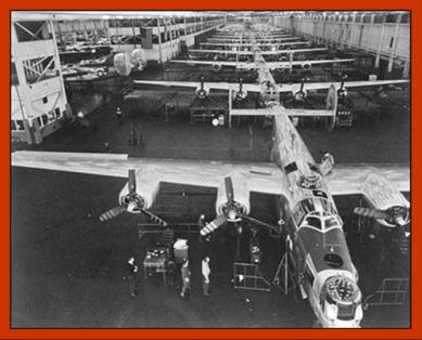 Ford Motor Company produced “A-Bomber an Hour” at Willow Run Plan during WWII for USAF using mass production methods